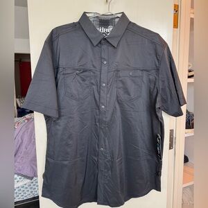 Kuhl Men's Black Short Sleeve Button Down Shirt